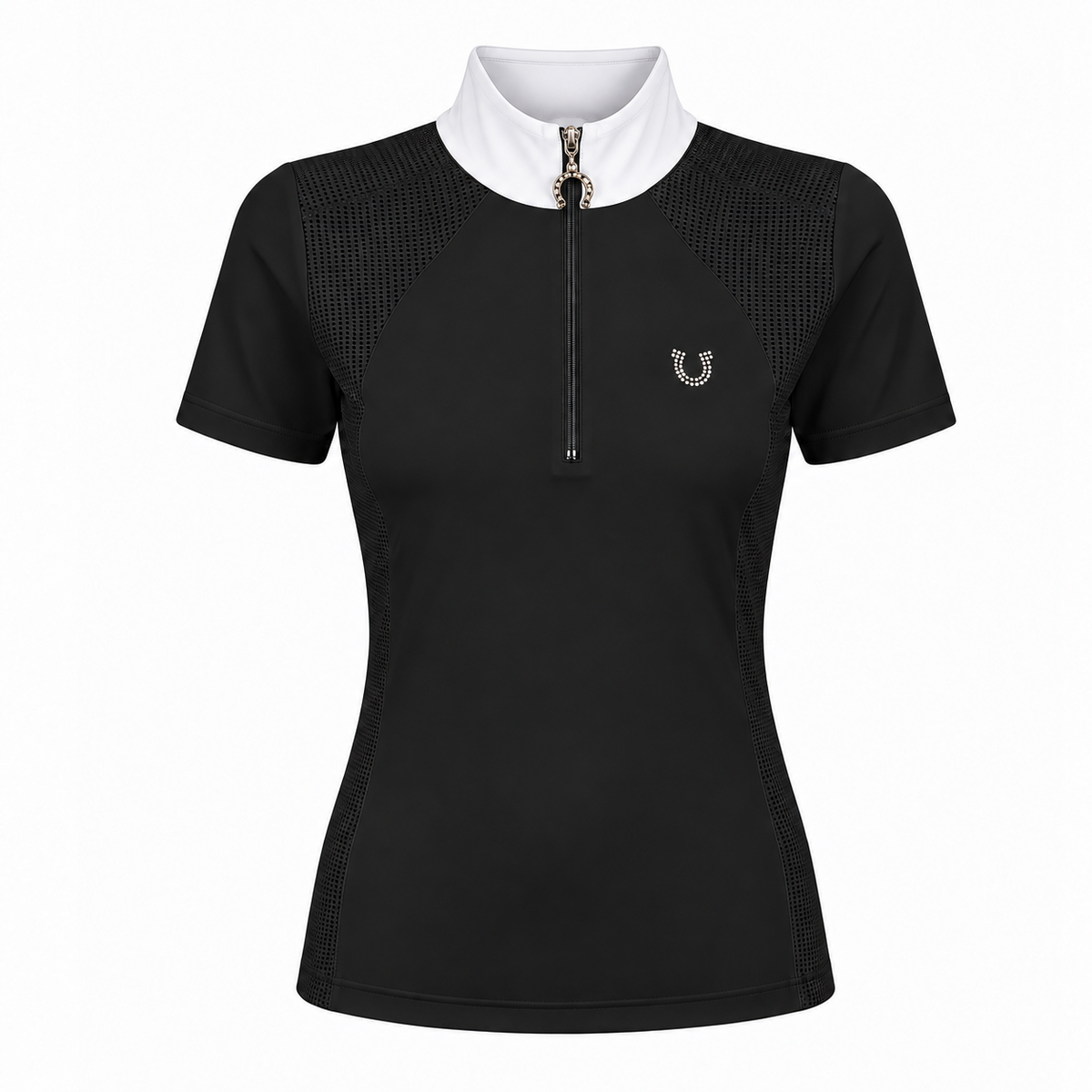 Blusa Prova Hipismo New Basic Jump SS Infantil Preta