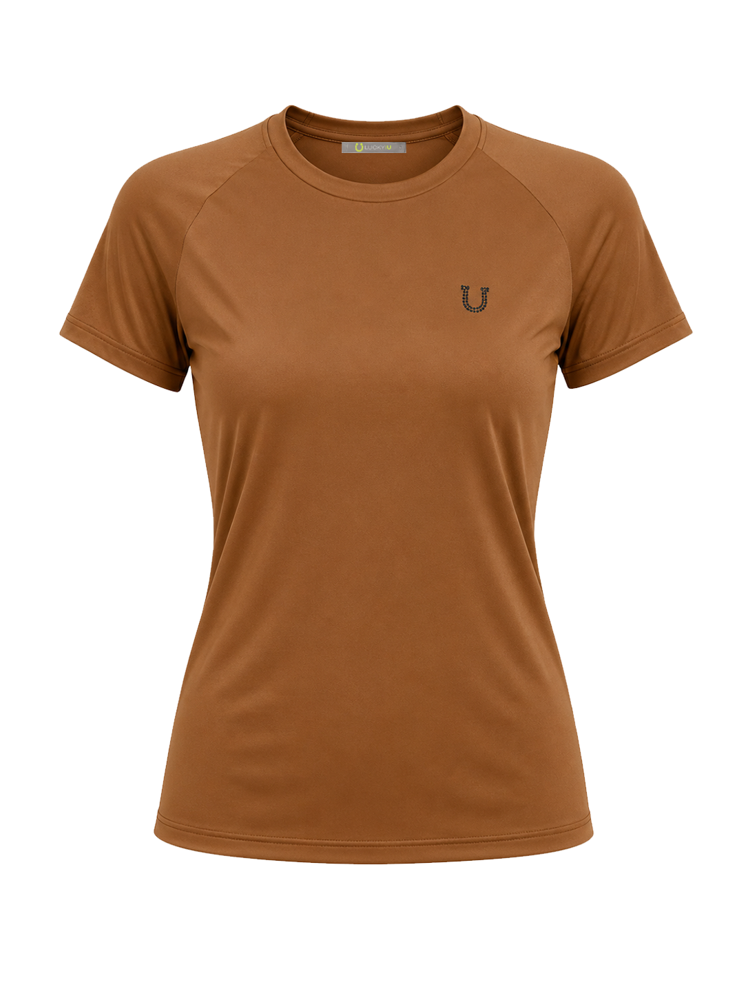 Blusa Treino Hipismo Training Tech Lucky Shoe SS Infantil Capuccino
