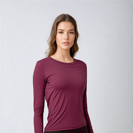 Blusa Treino Hipismo Training Tech LS Magenta - Lucky_U Riders