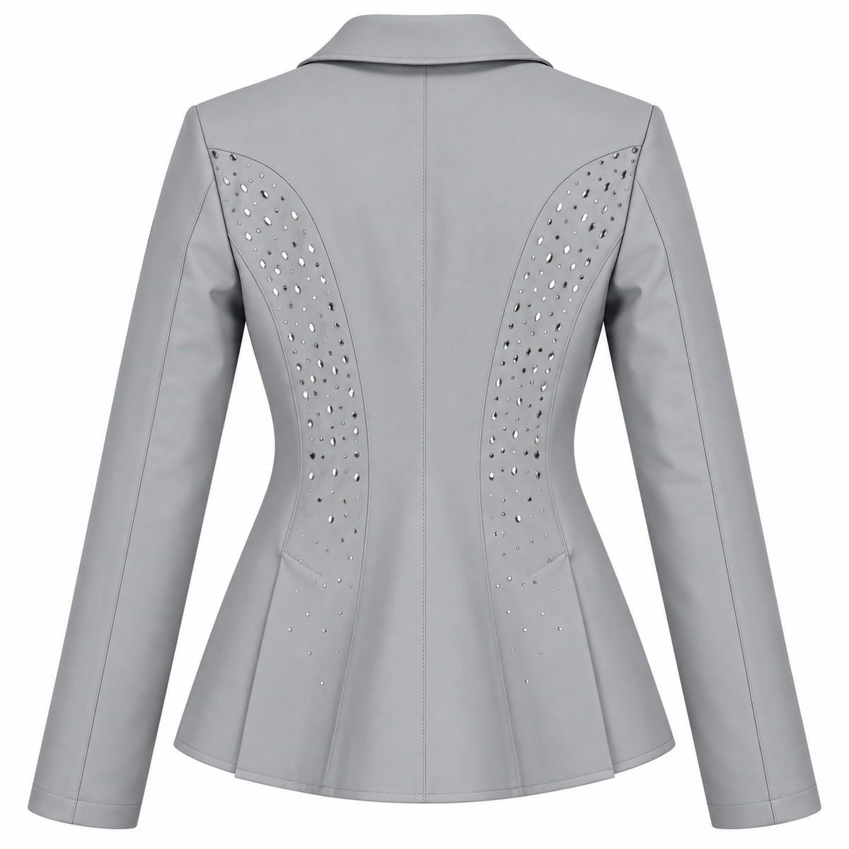 Casaca Classic Chic Competition Jacket Swarovski Infantil Cinza