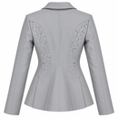 Casaca Classic Chic Competition Jacket Swarovski Infantil Cinza