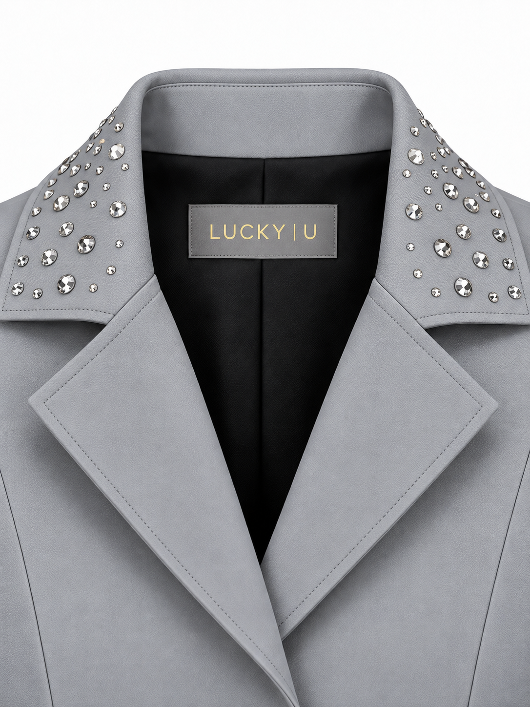 Casaca Classic Chic Competition Jacket Swarovski Infantil Cinza