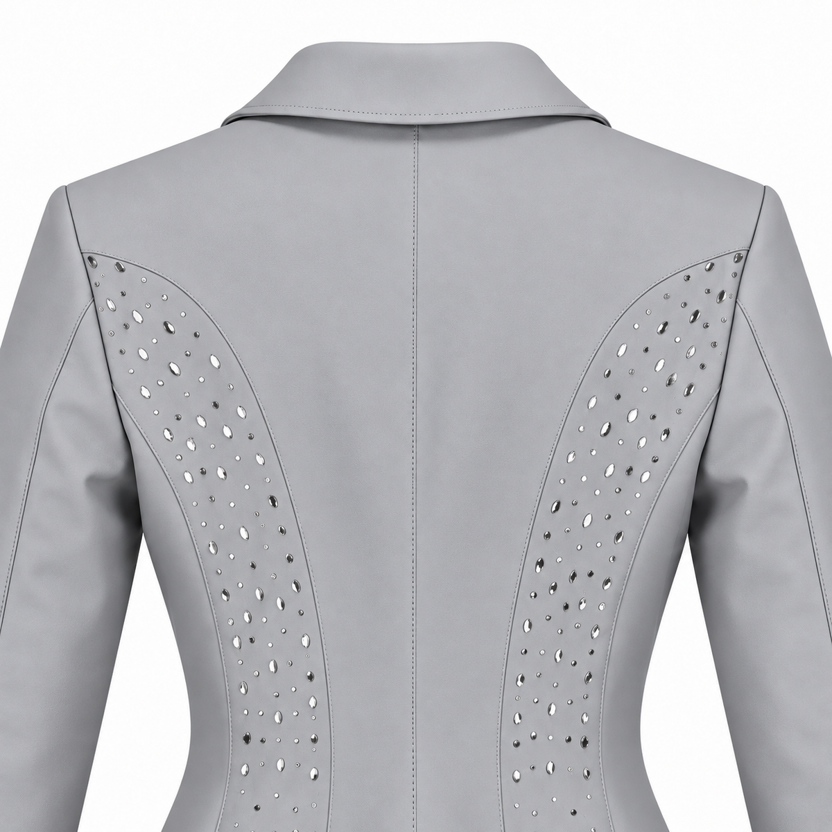 Casaca Classic Chic Competition Jacket Swarovski Infantil Cinza