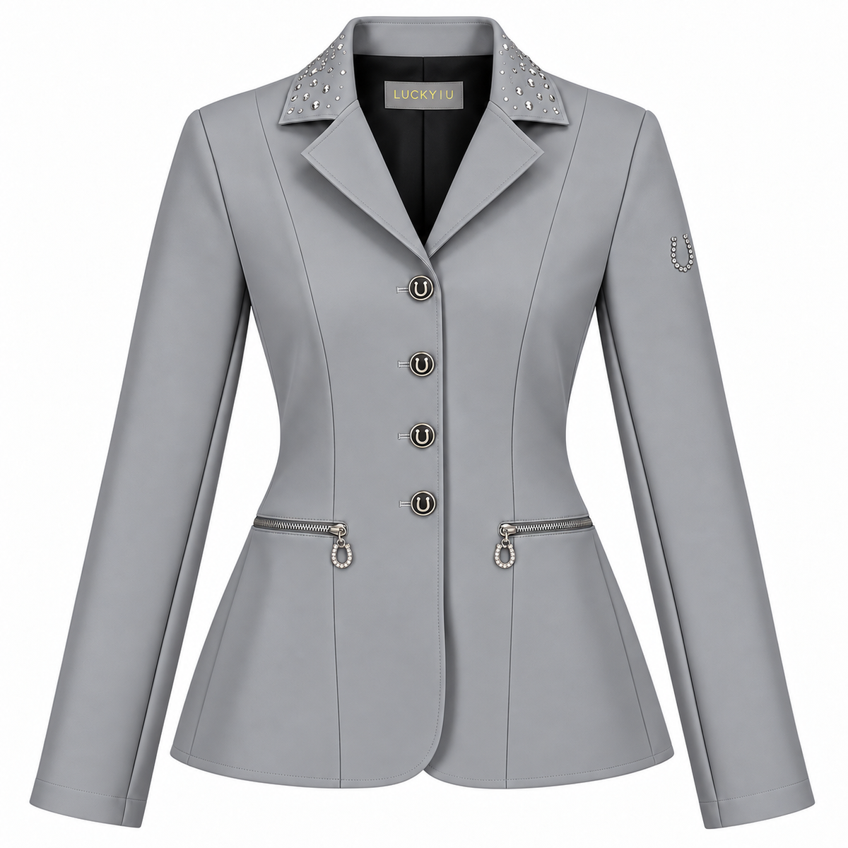 Casaca Classic Chic Competition Jacket Swarovski Cinza