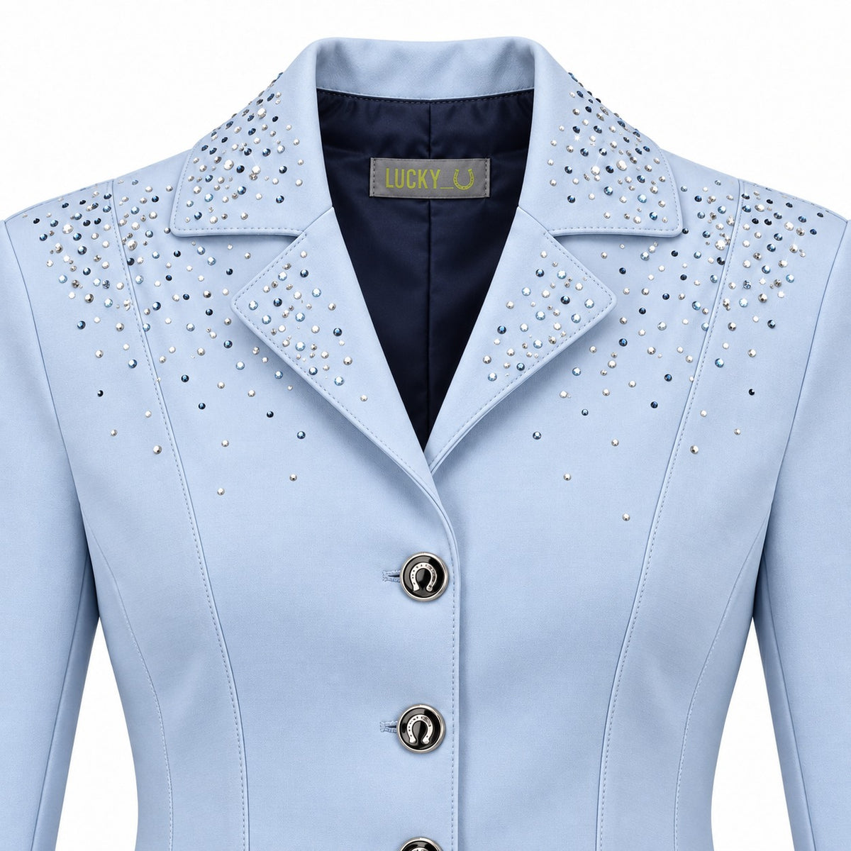Casaca Classic Chic Competition Jacket Swarovski Infantil Azul Sereno