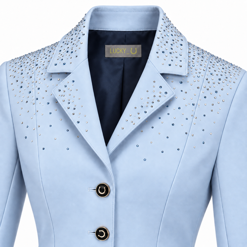 Casaca Classic Chic Competition Jacket Swarovski Infantil Azul Sereno