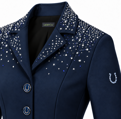 Casaca Classic Chic Competition Jacket Swarovski Infantil Marinho