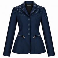 Casaca Classic Chic Competition Jacket Swarovski Infantil Marinho