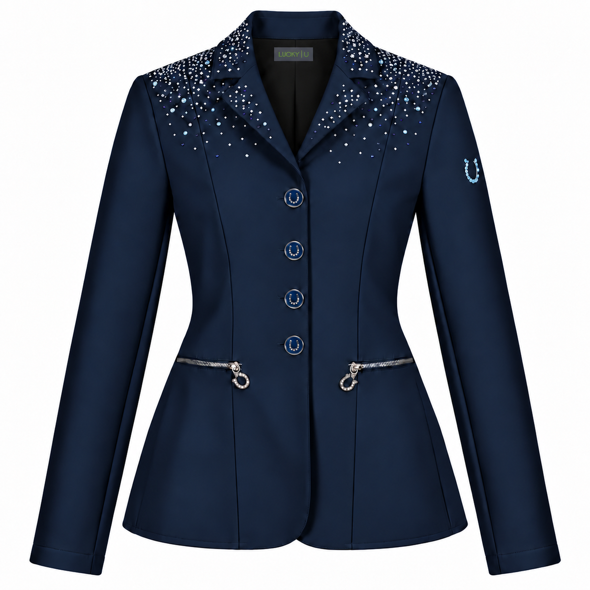 Casaca Classic Chic Competition Jacket Swarovski Marinho