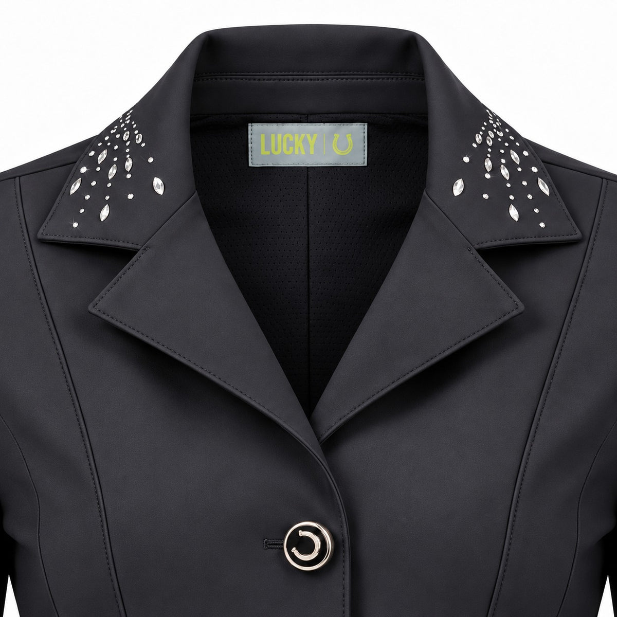 Casaca Classic Chic Competition Jacket Swarovski Infantil Preta