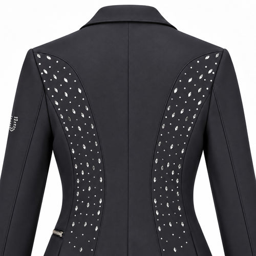 Casaca Classic Chic Competition Jacket Swarovski Infantil Preta