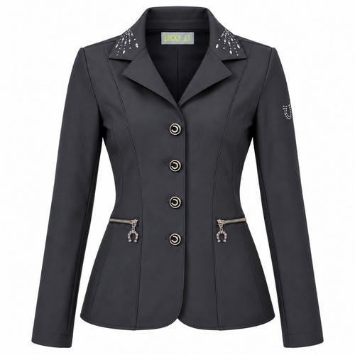Casaca Classic Chic Competition Jacket Swarovski Preta