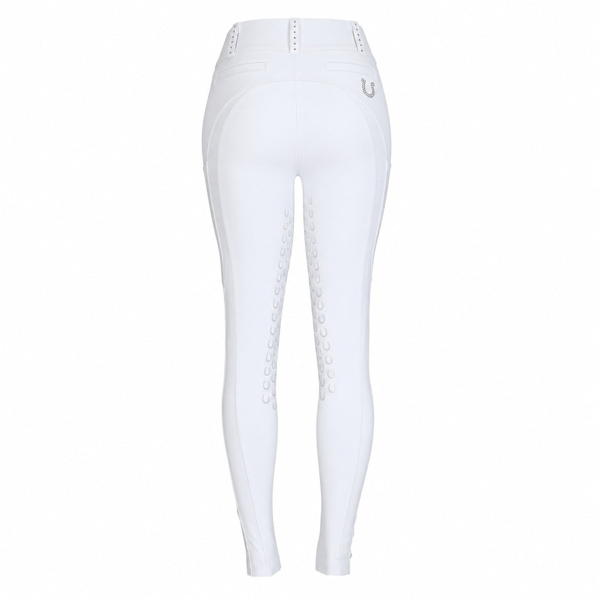 Culote Prova Hipismo Zíper High Waist Swarovski 26 Infantil Branco