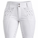 Culote Prova Hipismo Zíper High Waist Swarovski 26 Infantil Branco