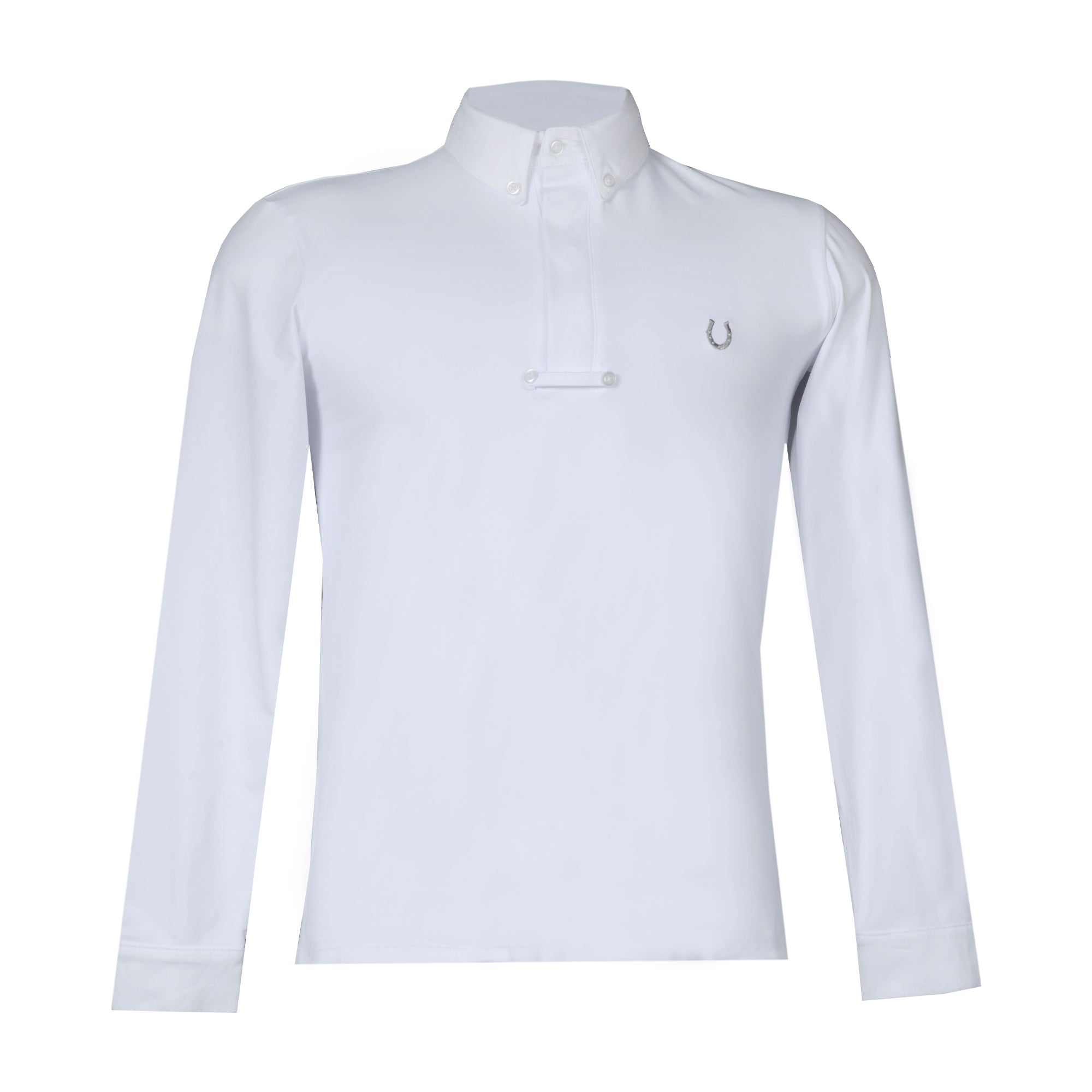 Camisa Polo Hipismo Pala LS Branca