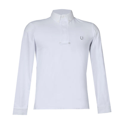 Camisa Polo Hipismo Pala LS Infantil Branca