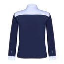 Camisa Polo Hipismo Pala LS Marinho e Branco - Lucky_U Riders