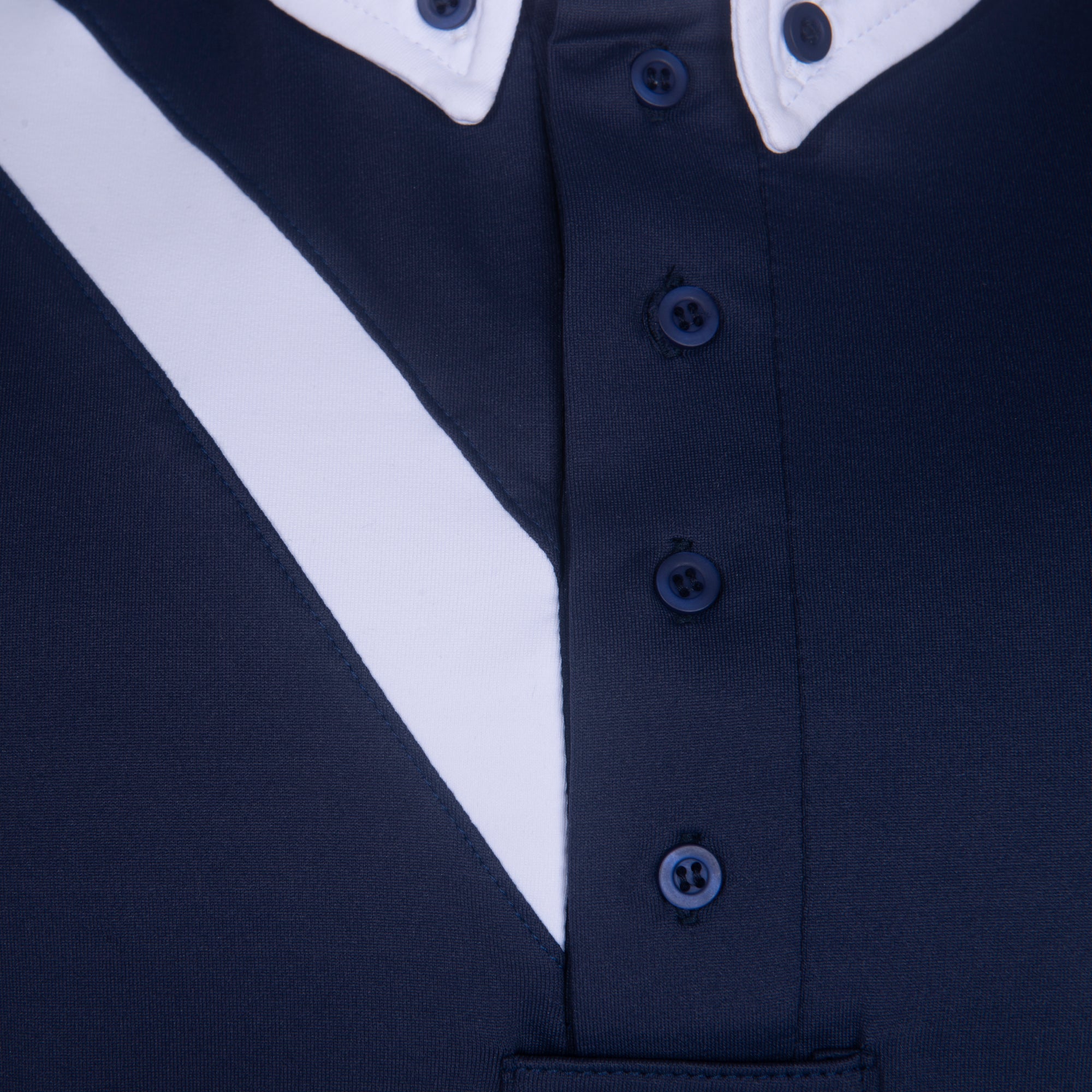 Camisa Polo Hipismo Faixa SS Marinho - Lucky_U Riders