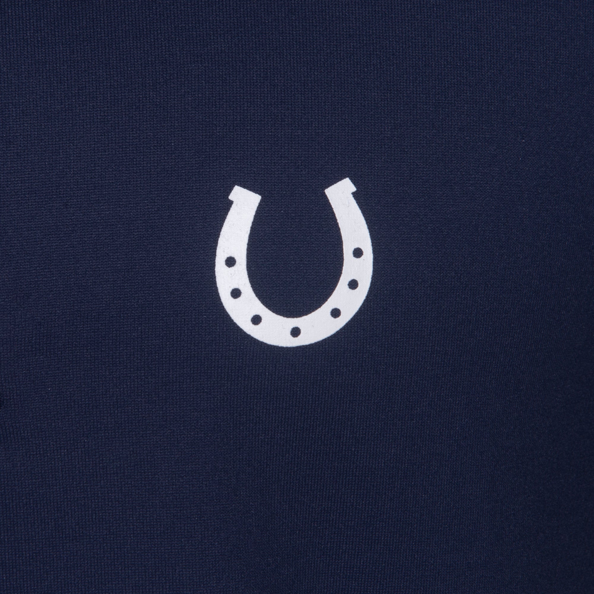 Camisa Polo Hipismo Faixa SS Marinho - Lucky_U Riders