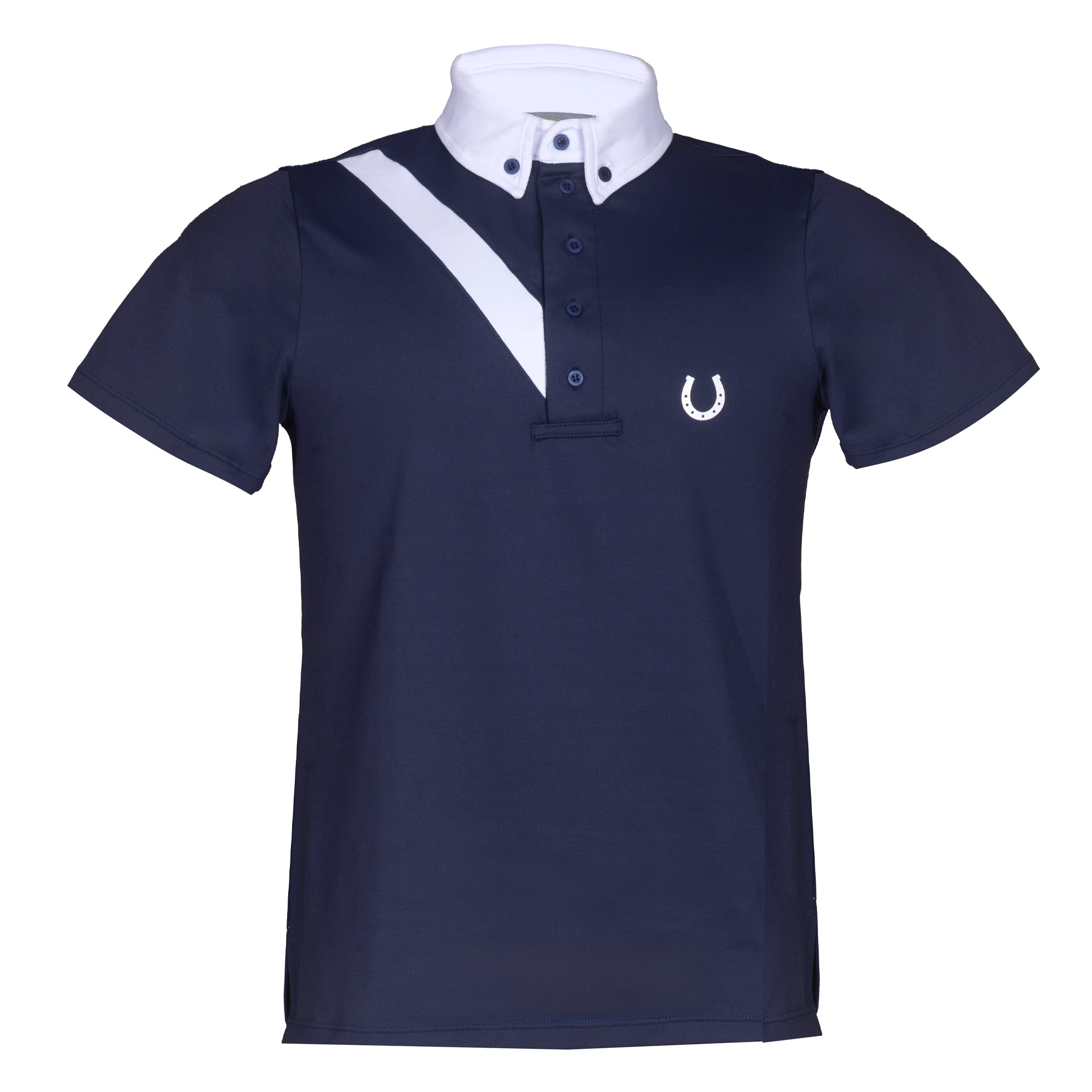 Camisa Polo Hipismo Faixa SS Marinho