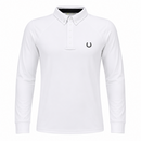 Camisa Polo Hipismo Friso LS Branca e Preta