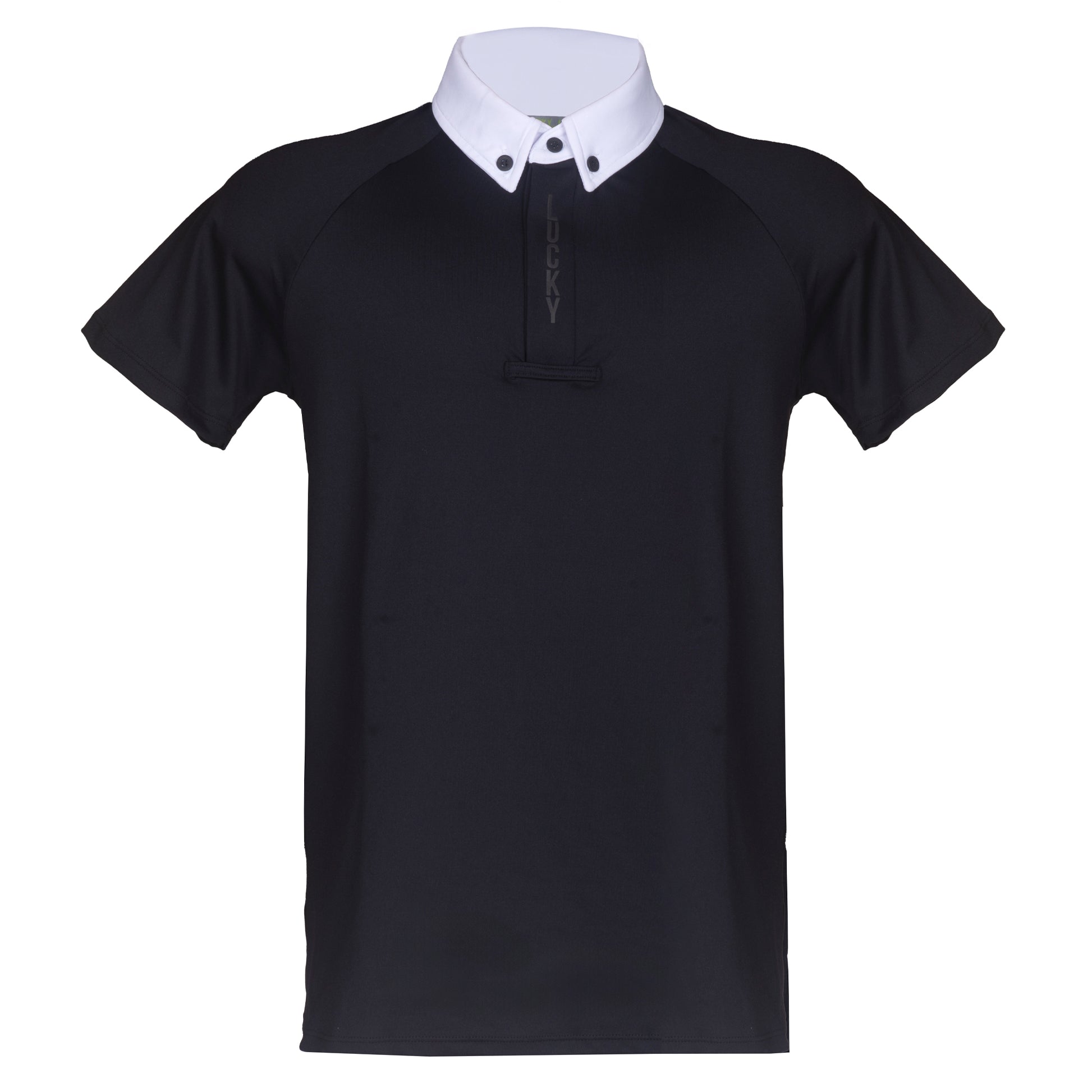 Camisa Polo Hipismo Lucky SS Preta - Lucky_U Riders