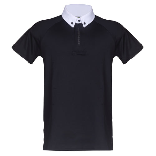 Camisa Polo Hipismo Lucky SS Preta - Lucky_U Riders