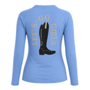 Blusa Treino Hipismo Training Tech Let's Go Girls LS Celeste