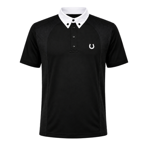 Camisa Polo Hipismo Basic Jump Infantil Preta