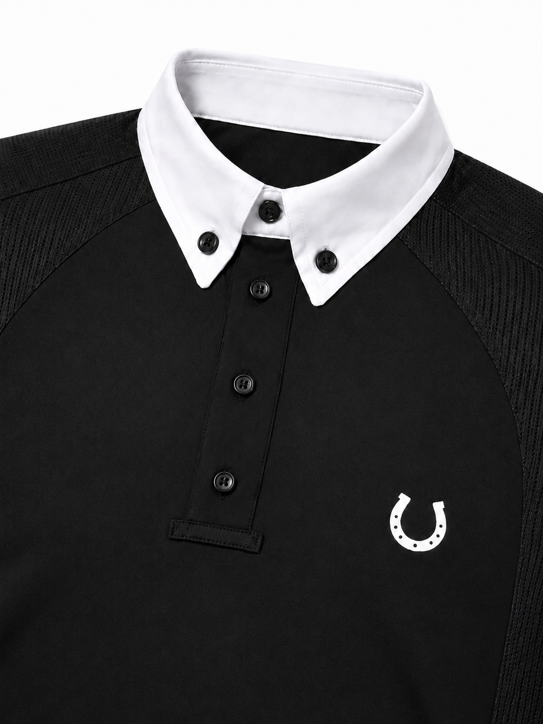 Camisa Polo Hipismo Basic Jump Infantil Preta