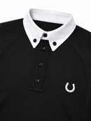 Camisa Polo Hipismo Basic Jump Infantil Preta