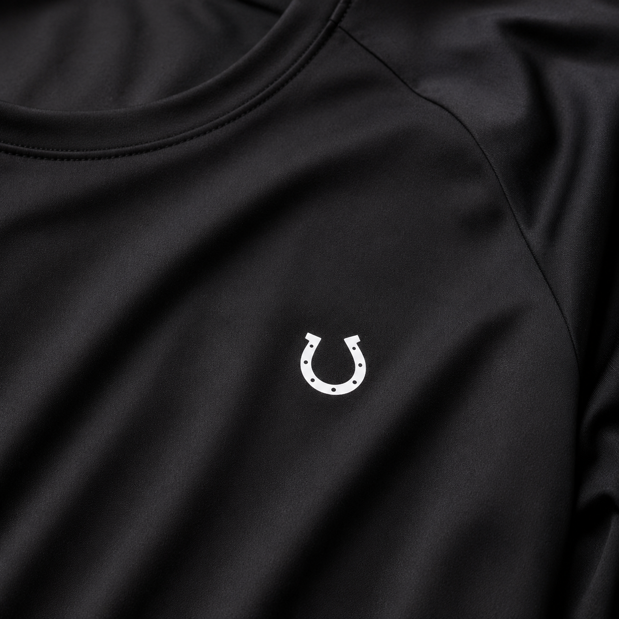 Blusa Treino Hipismo Training Tech Nine Horses LS Infantil Preta