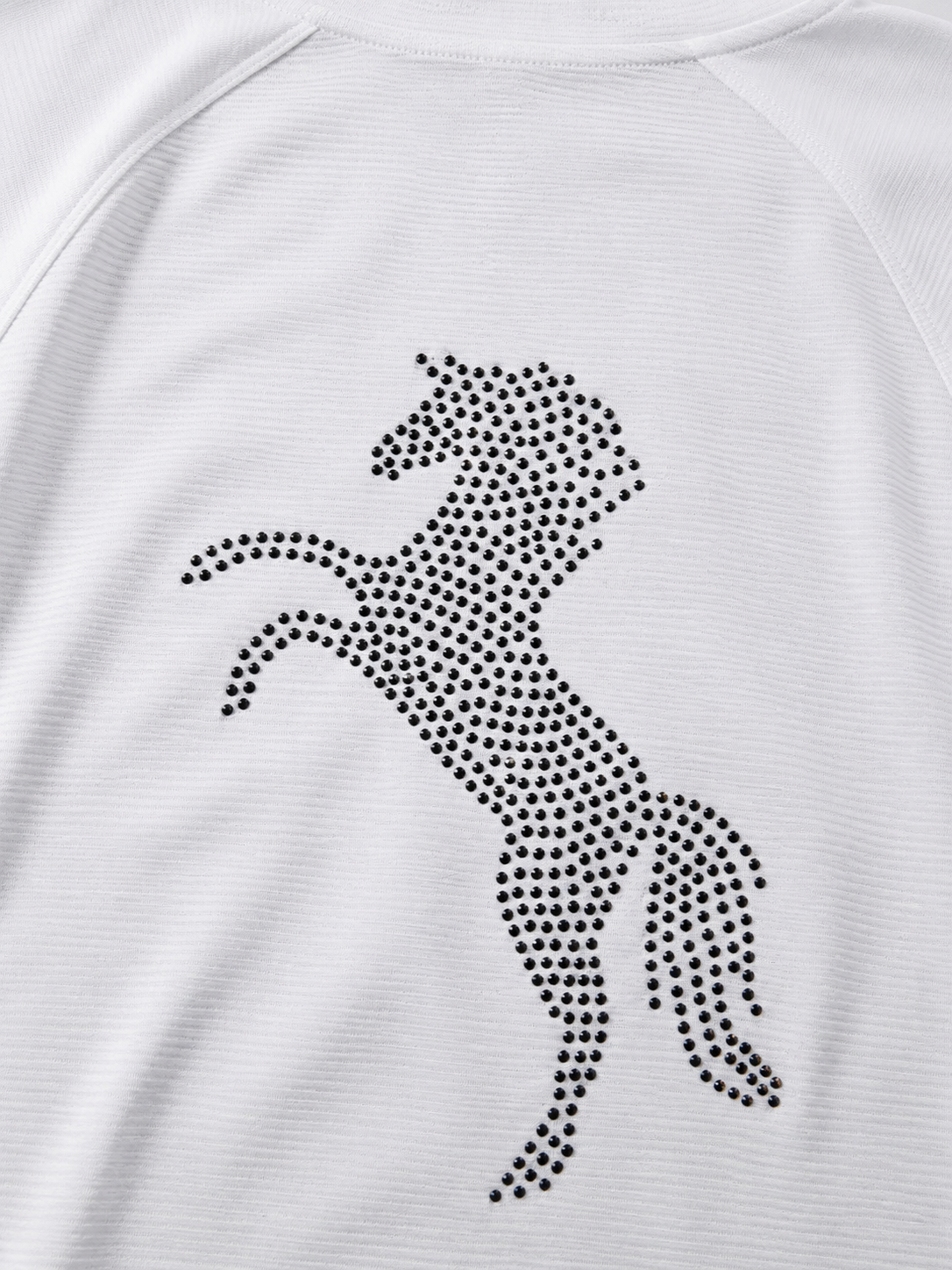 Blusa Treino Hipismo Training Tech Horse Riding SS Branca