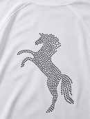 Blusa Treino Hipismo Training Tech Horse Riding SS Branca