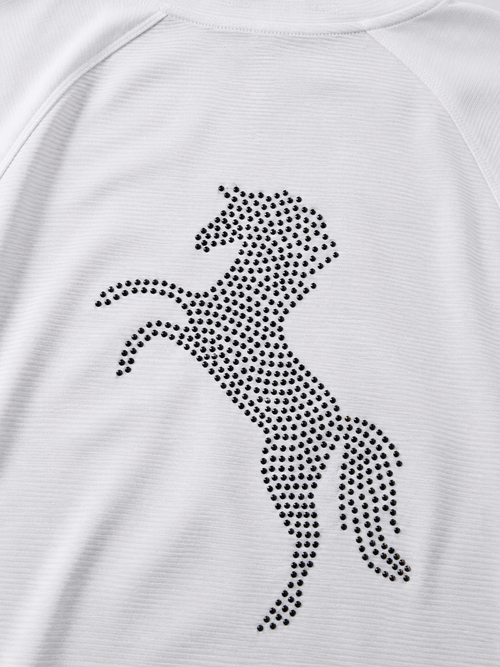 Blusa Treino Hipismo Training Tech Horse Riding SS Branca