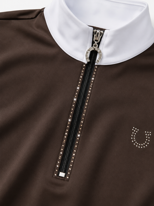 Blusa Prova Hipismo New Model SS Café