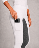 Culote Prova Hipismo All Grip Infantil Branco e Chumbo