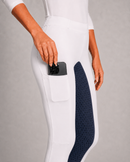 Culote Prova Hipismo All Grip Branco e Marinho