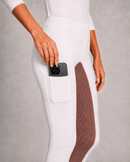 Culote Prova Hipismo All Grip Infantil Branco e Castanha