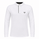 Camisa Polo Hipismo Friso LS Branca e Preta