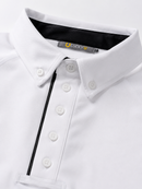 Camisa Polo Hipismo Friso LS Branca e Preta