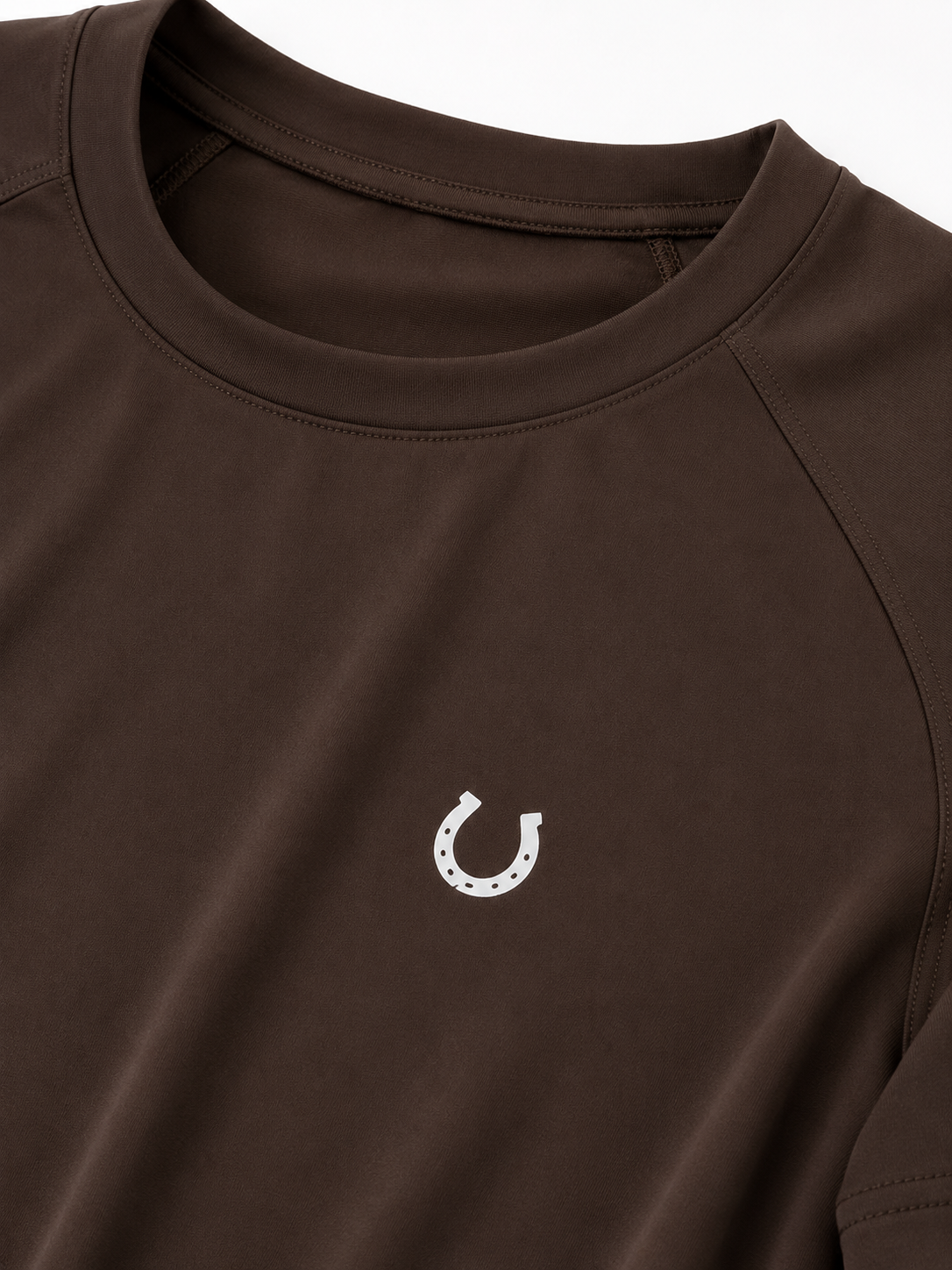 Blusa Treino Hipismo Training Tech Raglan SS Café