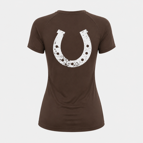 Blusa Treino Hipismo Training Tech Raglan SS Café
