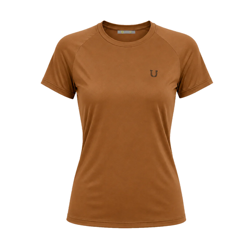 Blusa Treino Hipismo Training Tech Lucky Shoe SS Infantil Capuccino