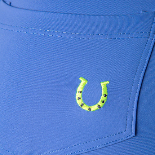 Culote Treino Hipismo All Grip Infantil Azul - Lucky_U Riders