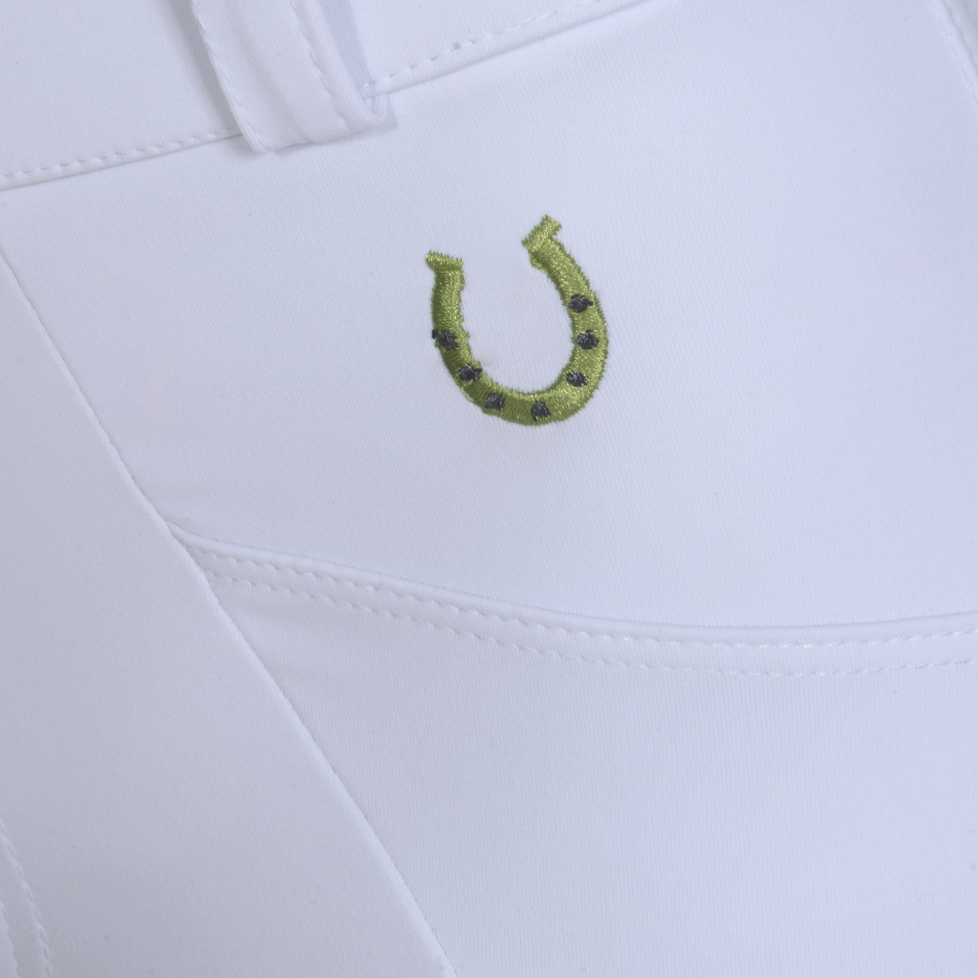 Culote Prova Hipismo Zíper High Waist Branco - Lucky_U Riders