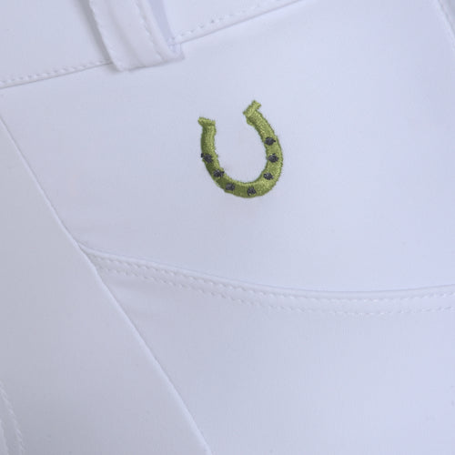 Culote Prova Hipismo Zíper High Waist Branco - Lucky_U Riders