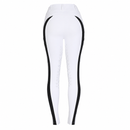 Culote Prova Hipismo Zíper High Waist Infantil Branco e Preto