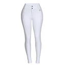 Culote Prova Hipismo Zíper High Waist Infantil Branco e Preto