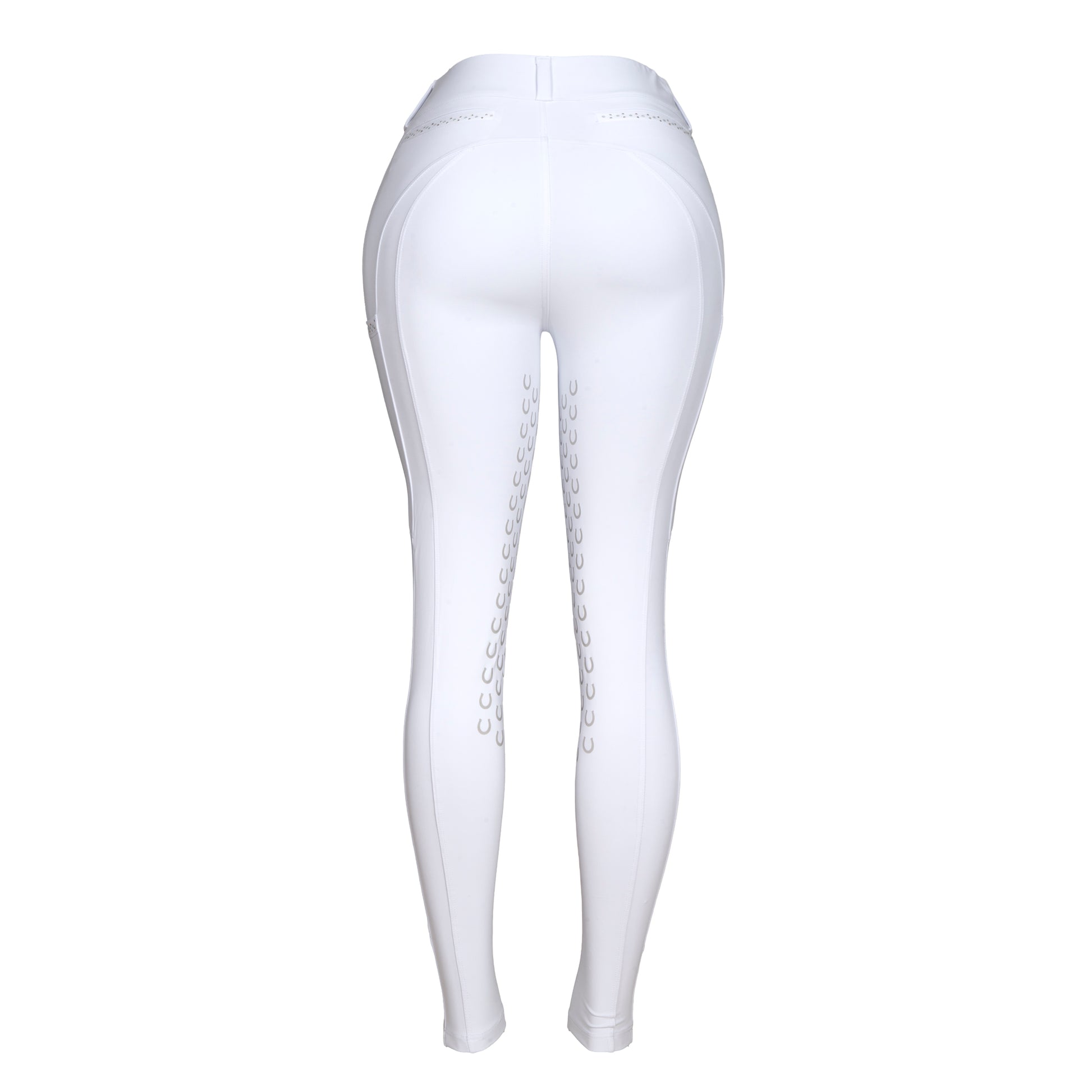 Culote Prova Hipismo Zíper High Waist Swarovski Branco - Lucky_U Riders